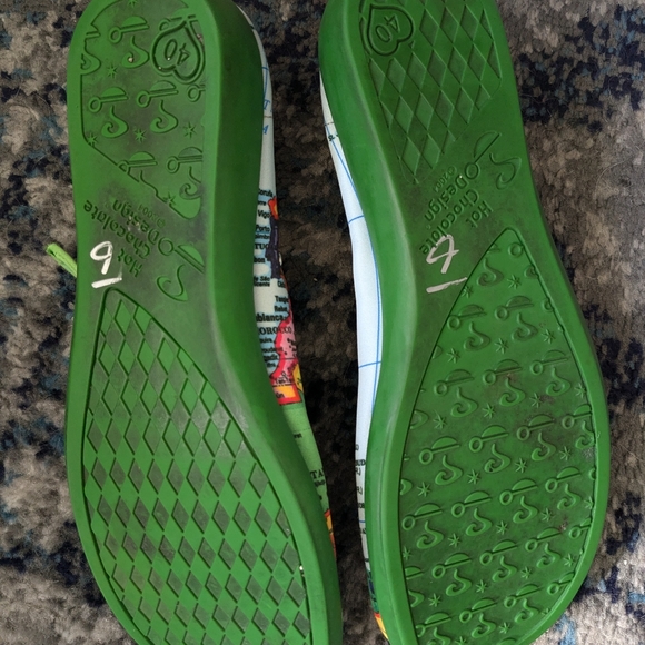 Hot Chocolate Design "Bon Voyage" World Map Mary Janes - Picture 3 of 4